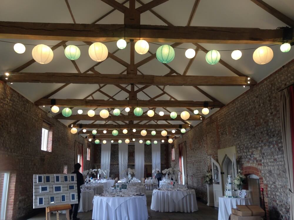 Paper Lanterns on LED Festoon